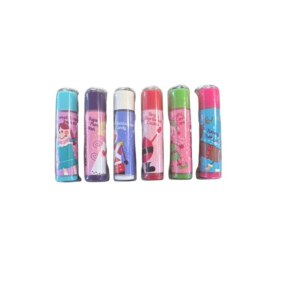 Vintage Bonne Bell Lip Smacker Snow Much Fun Lip Balm Set 6 Flavors w/Zip Pouch - Picture 3 of 8